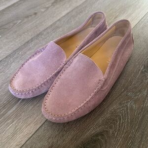 M. Gemi The Felize Suede Driving moccasins Light pink mocs Loafer Size 36 1/2